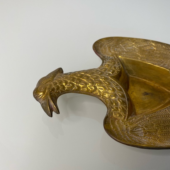 ANTIQUE Brass Eagle Ash Tray -India - Picture 7 of 9